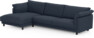 Cherrie - 3-sits soffa med schäslong vänster, fast klädsel - Blå