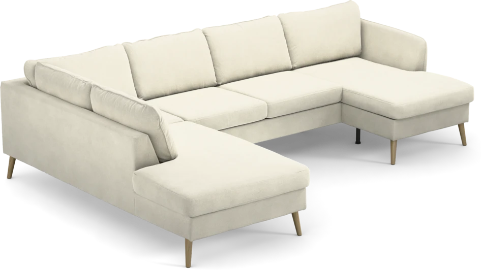 County - 3-sits soffa med divan vänster och schäslong höger - Vit