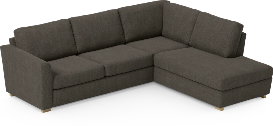 Friday - 2,5-sits soffa med divan höger - Brun