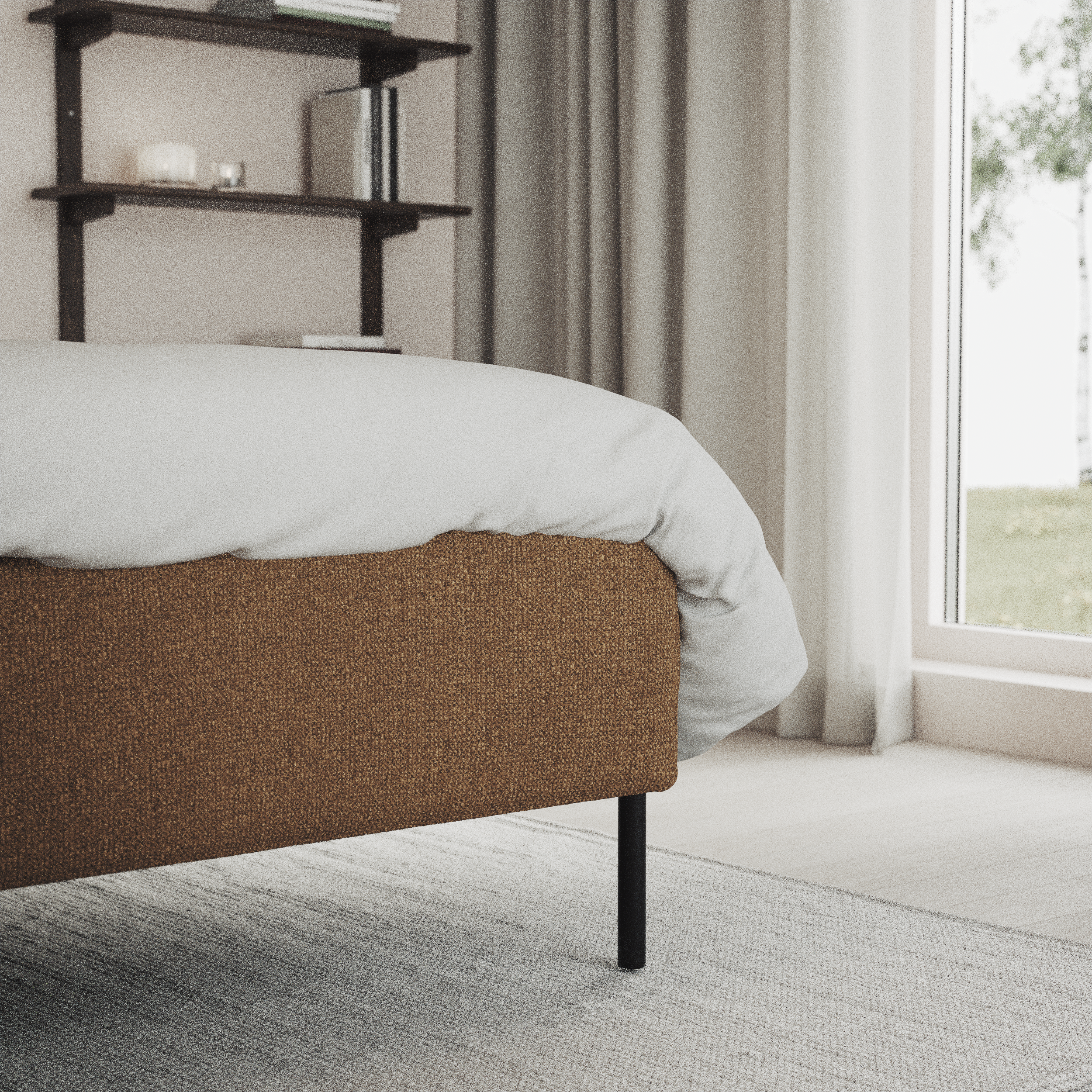 Delux Exclusive - Kontinentalsäng, enkelsäng 120 cm med bäddmadrass och sängben - inspiration