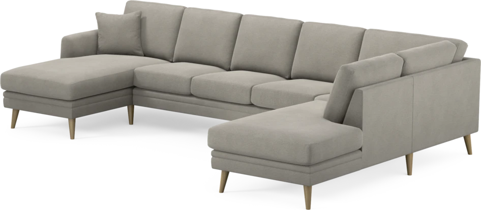 Eden - 3-sits soffa med schäslong vänster och divan höger - Grå