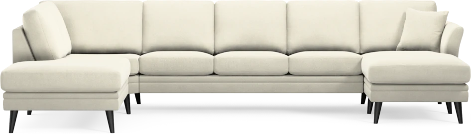 Eden - 3-sits soffa med divan vänster och schäslong höger - Vit