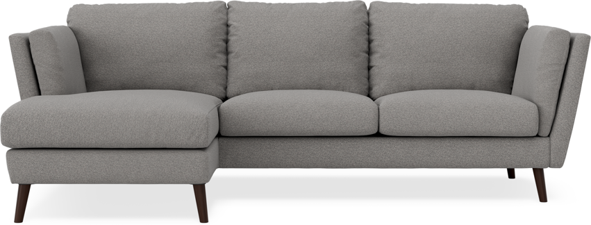 Madison Lux - 2-sits soffa med schäslong vänster - Grå