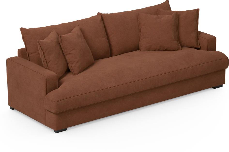 Mila - 4-sits soffa, hel dyna - Orange