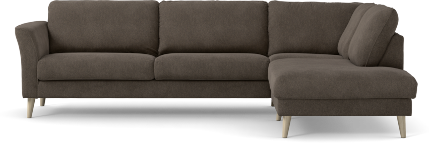 Bridge - 3-sits soffa med divan höger - Gul