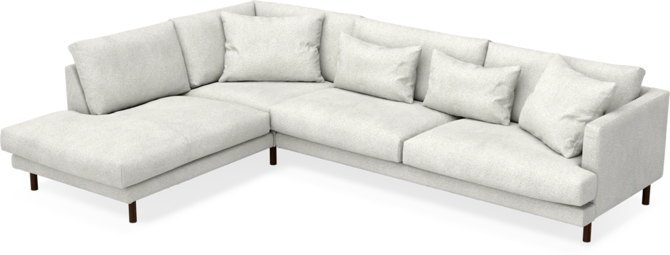 Harper - 3-sits soffa med divan vänster - Vit