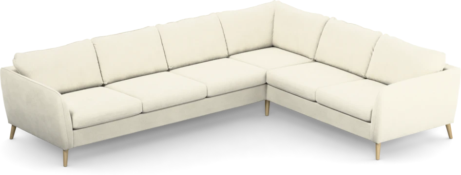 County - Hörnsoffa, 3+2-sits - Vit