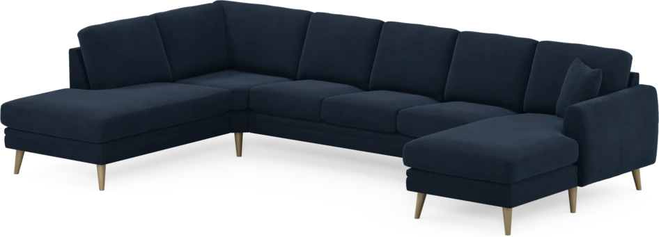 Eden - 3-sits soffa med divan vänster och schäslong höger - Blå
