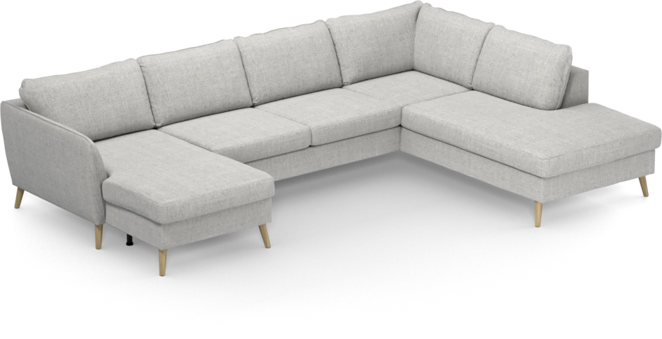 County - 3-sits soffa med schäslong vänster och divan höger - Grå