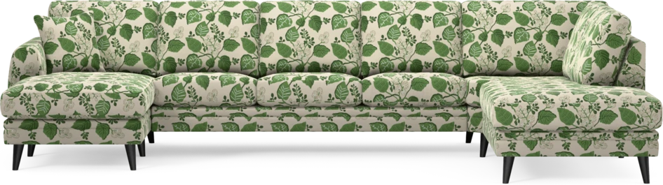 Eden - 3-sits soffa med schäslong vänster och divan höger - Flerfärgad