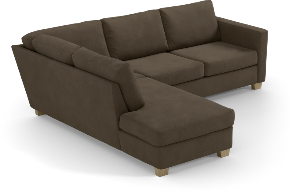 Friday - 2,5-sits soffa med divan vänster - Brun