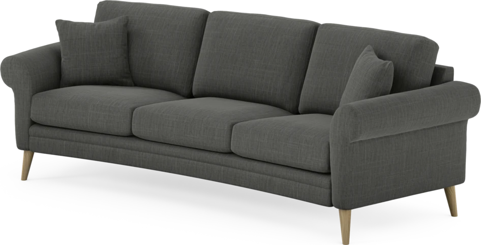 Eden - 3-sits soffa svängd - Grå