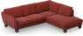 Madison - 2-sits soffa med divan höger - Rosa