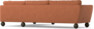 Madison Lux - 3-sits soffa med divan höger - Orange