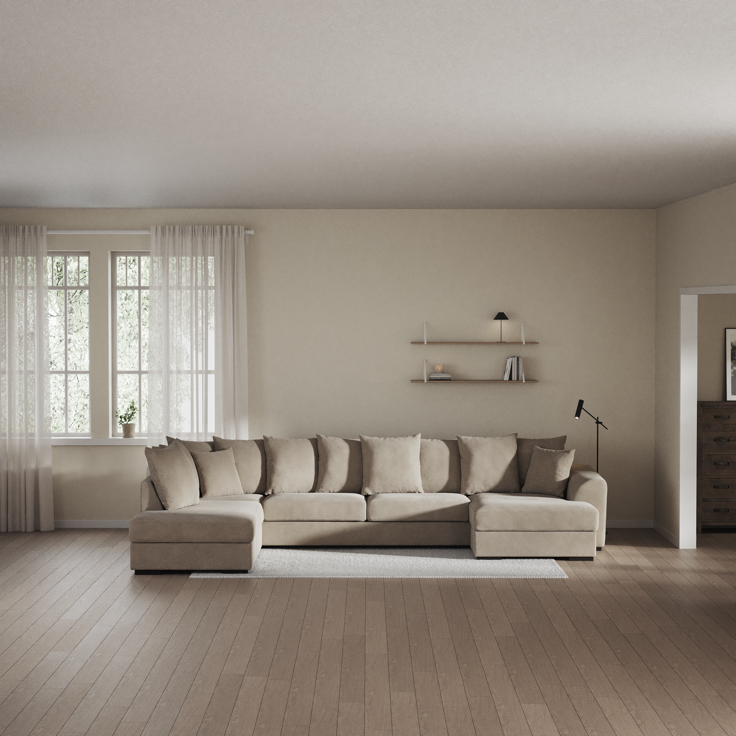 Town, 3-sits soffa med divan vänster och schäslong höger