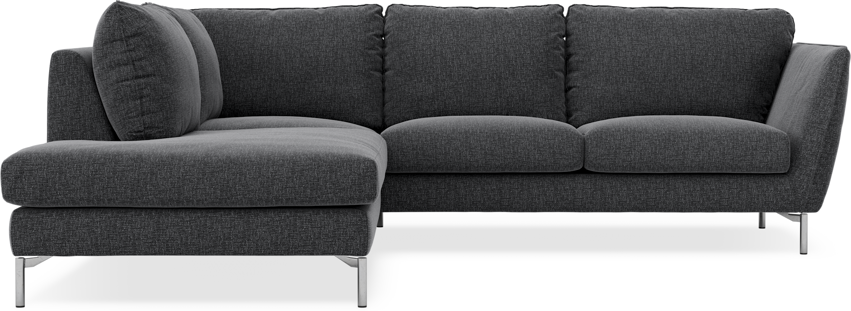 Madison - 2-sits soffa med divan vänster - Svart