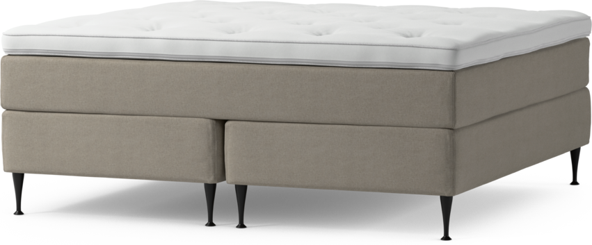 Delux Dream - Kontinentalsäng, dubbelsäng med bäddmadrass och sängben - Beige