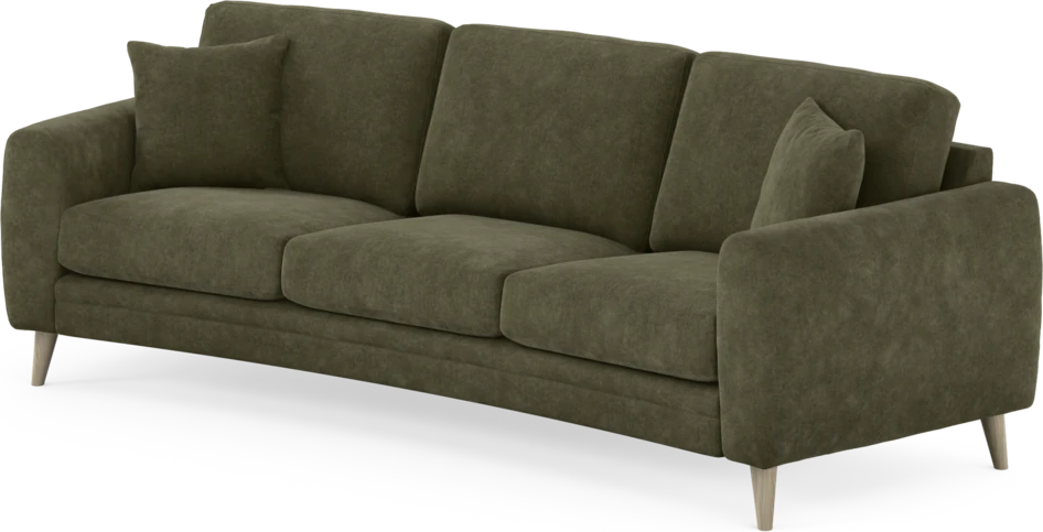 Eden - 3-sits soffa svängd - Grön