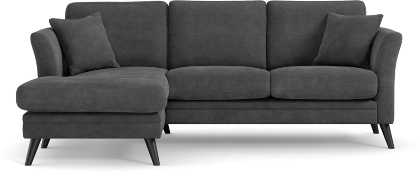 Eden - 2-sits soffa med schäslong - Grå