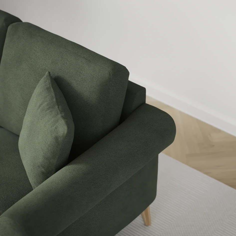 Eden - 3-sits soffa svängd - Grön