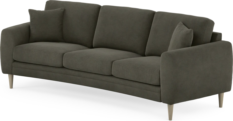 Eden - 3-sits soffa svängd - Grå