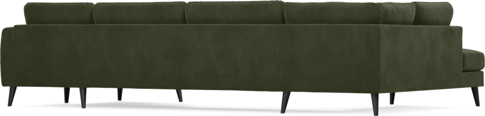 Bridge - 3-sits soffa med divan vänster och schäslong höger - Grön