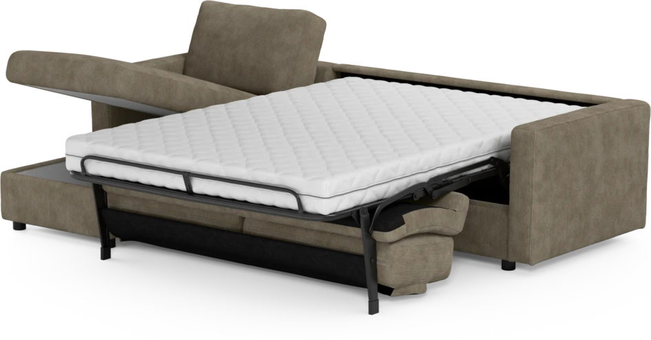 Lindö - Bäddsoffa 2,5-sits med schäslong, vändbar - Beige