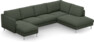 Madison Lux - 2-sits soffa med schäslong vänster och divan höger - Grön