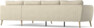 County - 3-sits soffa med divan höger - Beige