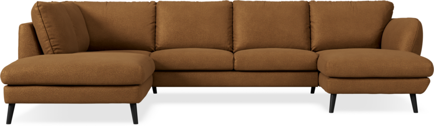 Madison Lux - 2-sits soffa med divan vänster och schäslong höger - Brun