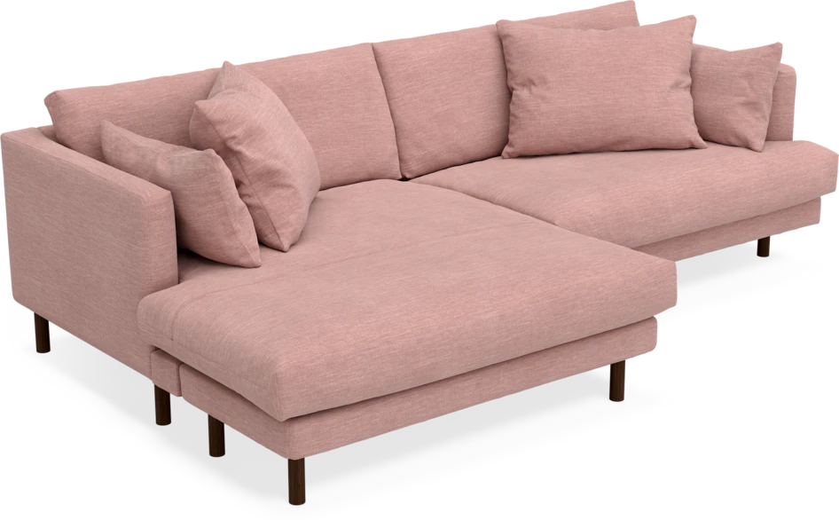 Harper - 4-sits med schäslong XL vänster - Rosa