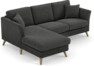 Eden - 2-sits soffa med schäslong - Svart