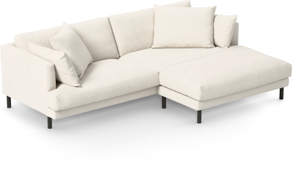 Harper - 4-sits med schäslong XL höger - Vit