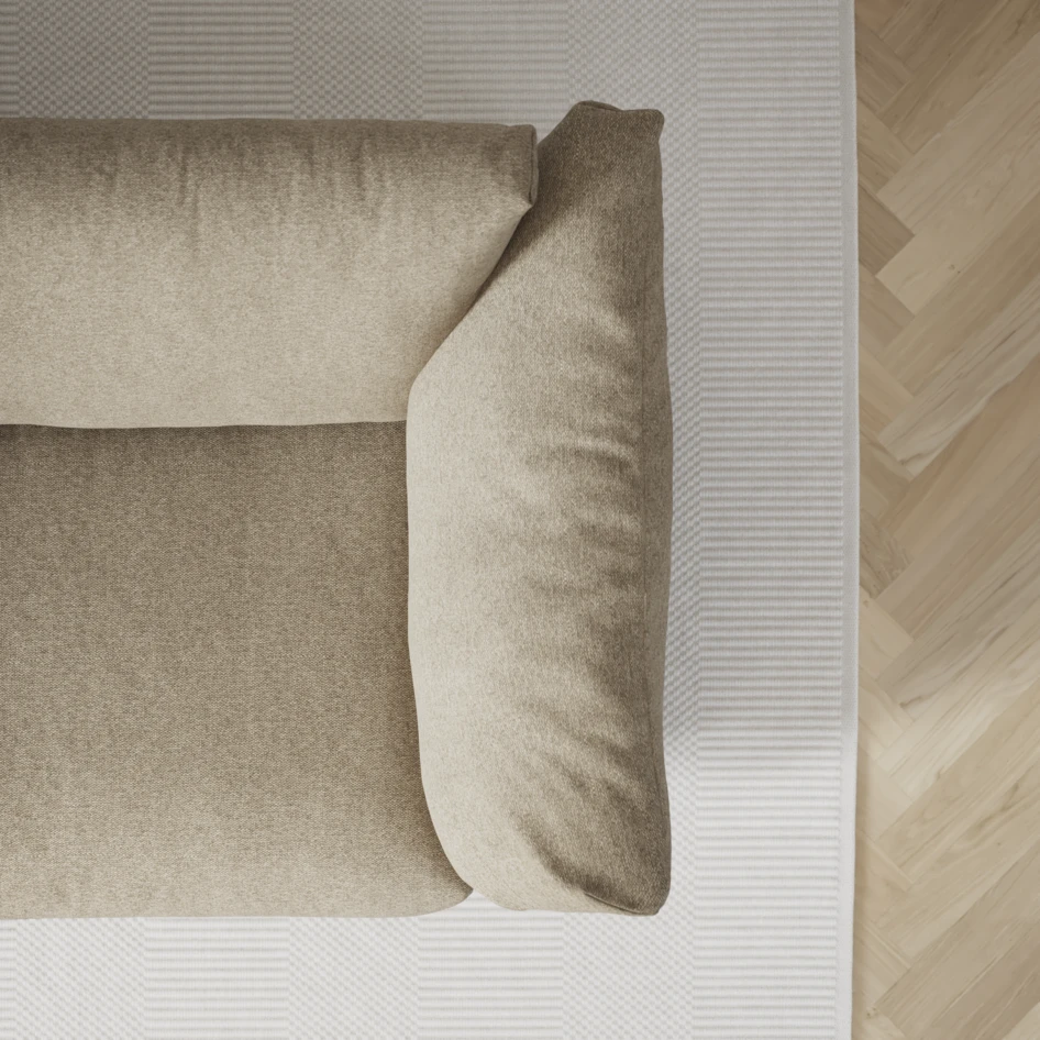 Cherrie - 3-sits soffa med divan vänster, fast klädsel - Grå