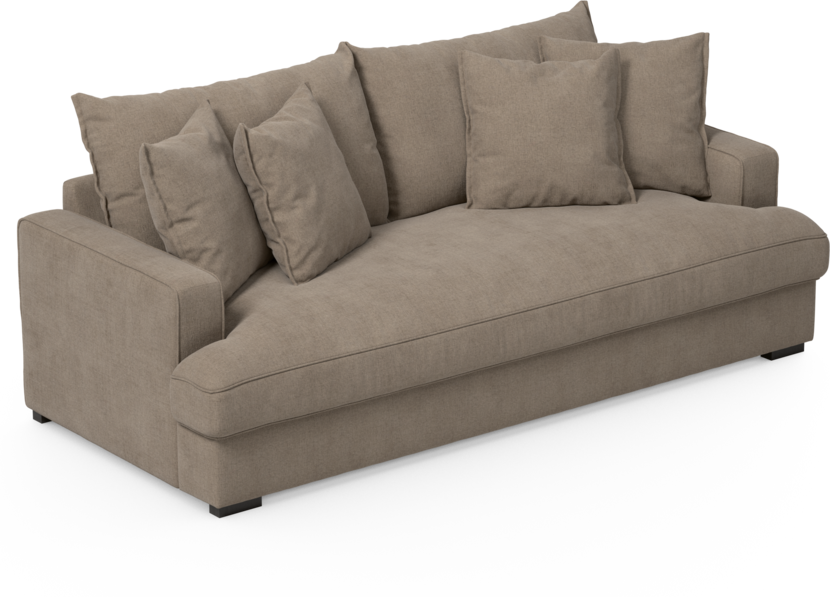 Mila - 3-sits soffa, hel dyna - Beige