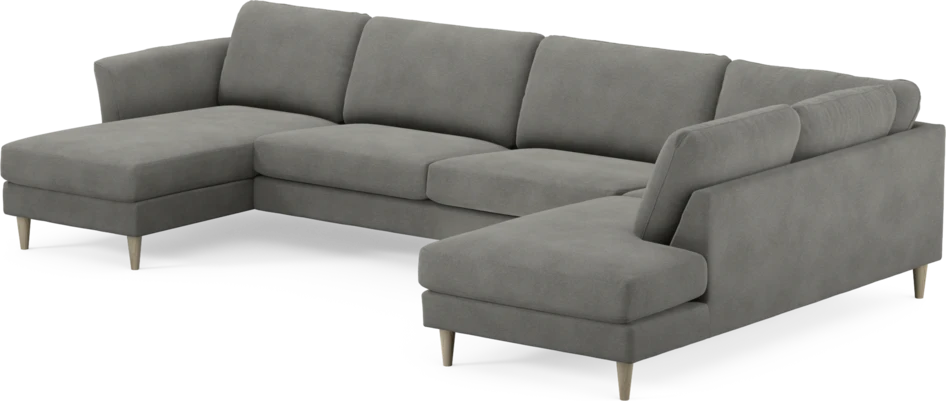 Bridge - 3-sits soffa med schäslong vänster och divan höger - Grå