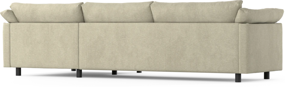 Cherrie - 3-sits soffa med schäslong höger, fast klädsel - Beige