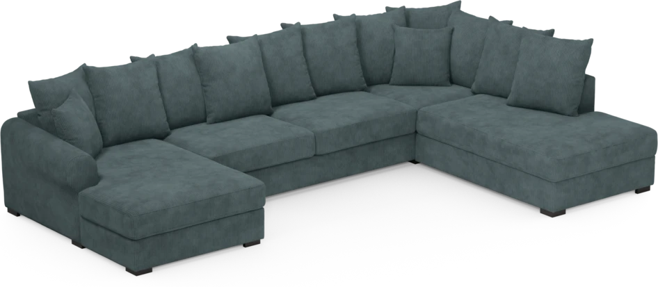 Town - 3-sits soffa med divan höger och schäslong vänster - Blå