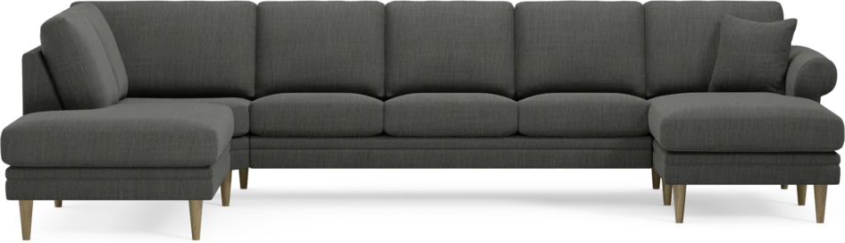 Eden - 3-sits soffa med divan vänster och schäslong höger - Grå