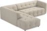 Bella - 3-sits soffa med divan vänster - Beige