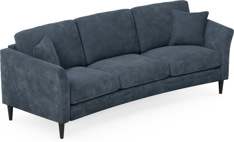 Eden - 3-sits soffa svängd - Blå