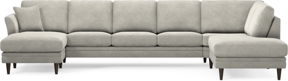 Eden - 3-sits soffa med schäslong vänster och divan höger - Grå