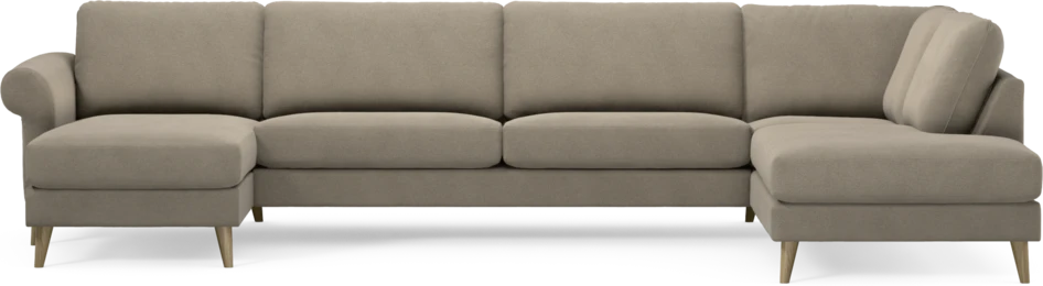 Bridge - 3-sits soffa med schäslong vänster och divan höger - Beige