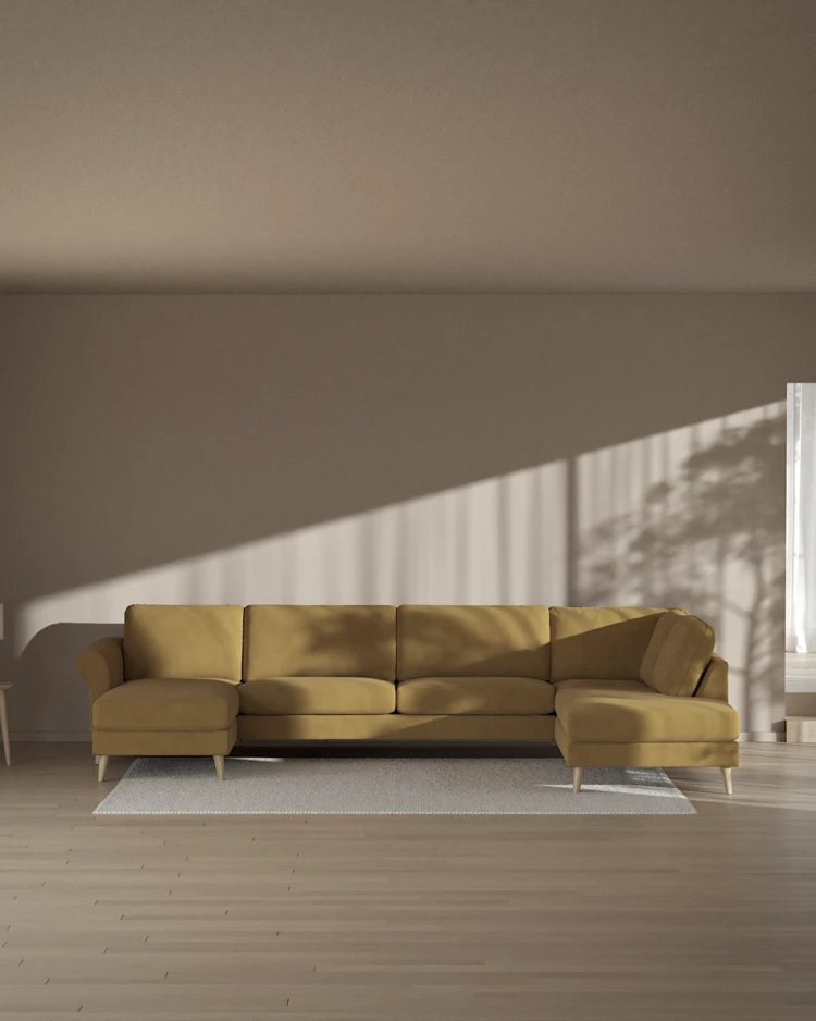 Bridge - 3-sits soffa med schäslong vänster och divan höger - inspiration