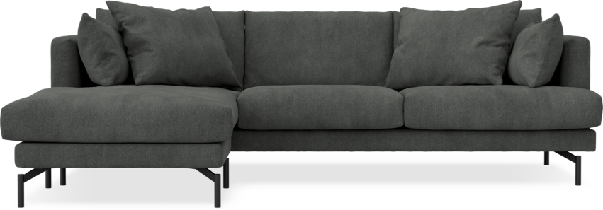 Harper - 4-sits med schäslong vänster - Grå