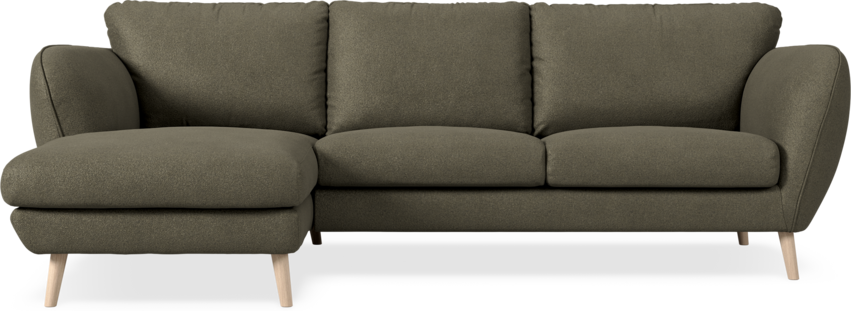 Madison Lux - 2-sits soffa med schäslong vänster - Brun