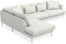 Harper - 3-sits soffa med divan vänster - Vit