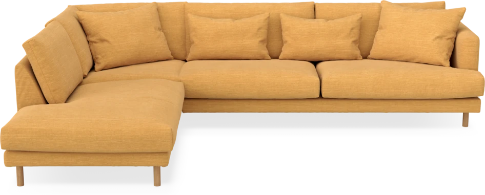 Harper - 3-sits soffa med divan vänster - Gul