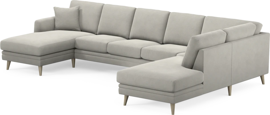 Eden - 3-sits soffa med schäslong vänster och divan höger - Grå