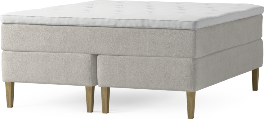 Delux Exclusive - Kontinentalsäng, dubbelsäng med bäddmadrass och sängben